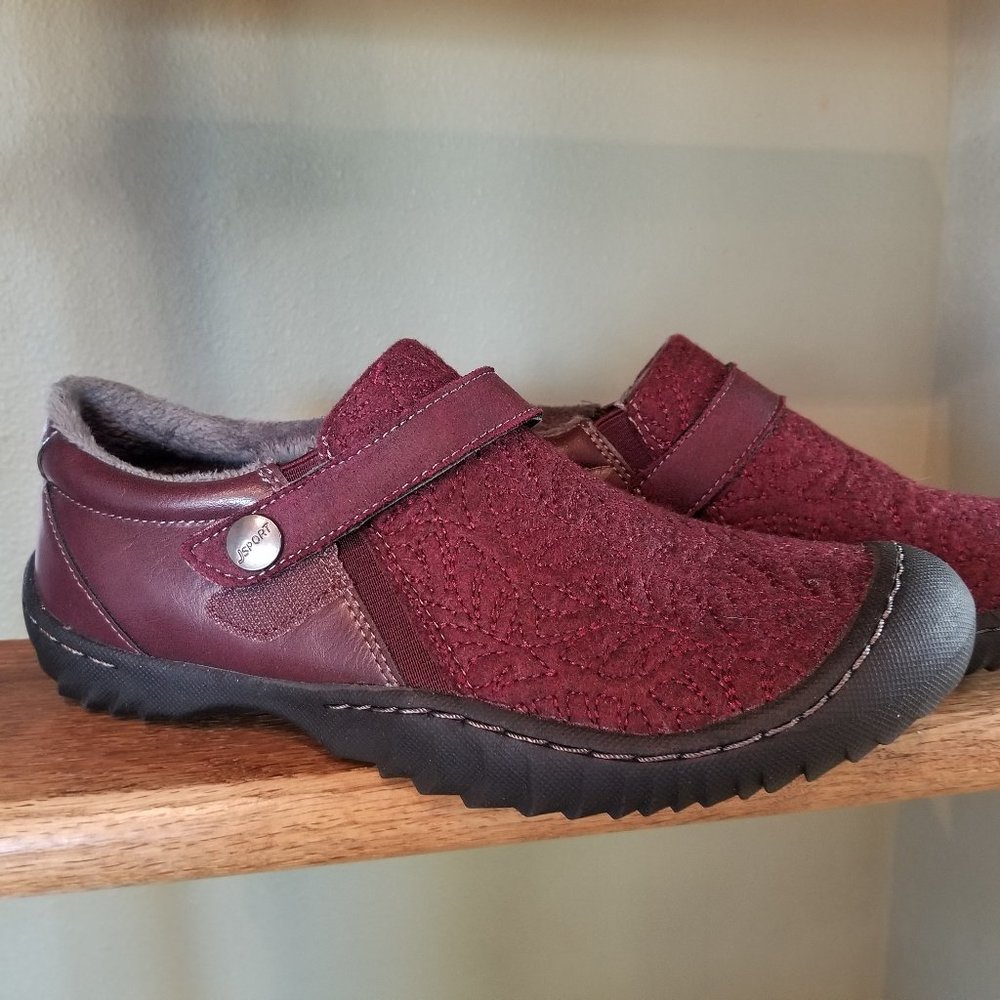 JSPORT Women's Blair Fur Memory Foam Winter Slip On Shoes Clogs 8M